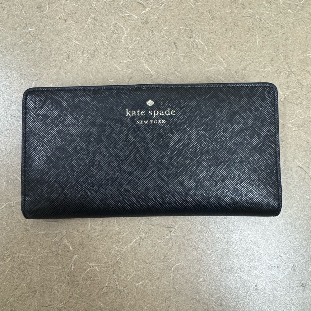 Kate Spade Outlet Black Textured Clutch